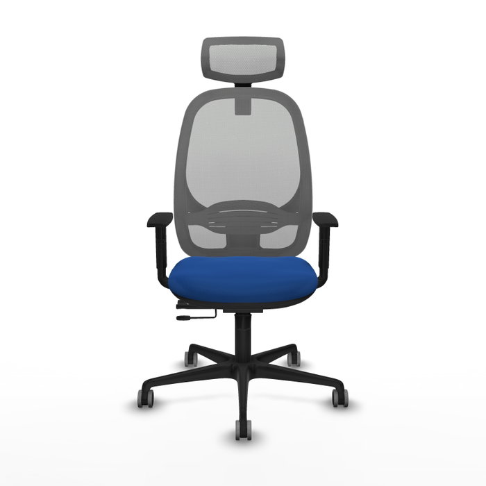 PIQUERAS Y CRESPO Silla de oficina Cilanco con mecanismo Sincro/Traslack Azul y Gris