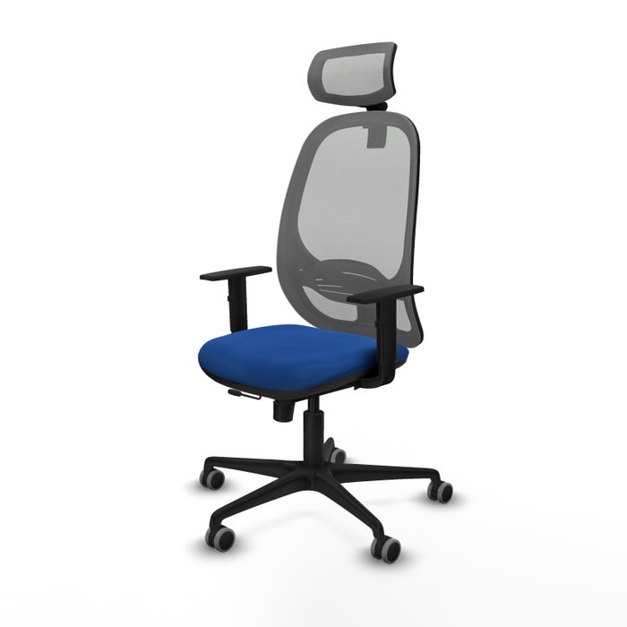 PIQUERAS Y CRESPO Silla de oficina Cilanco con mecanismo Sincro/Traslack Azul y Gris