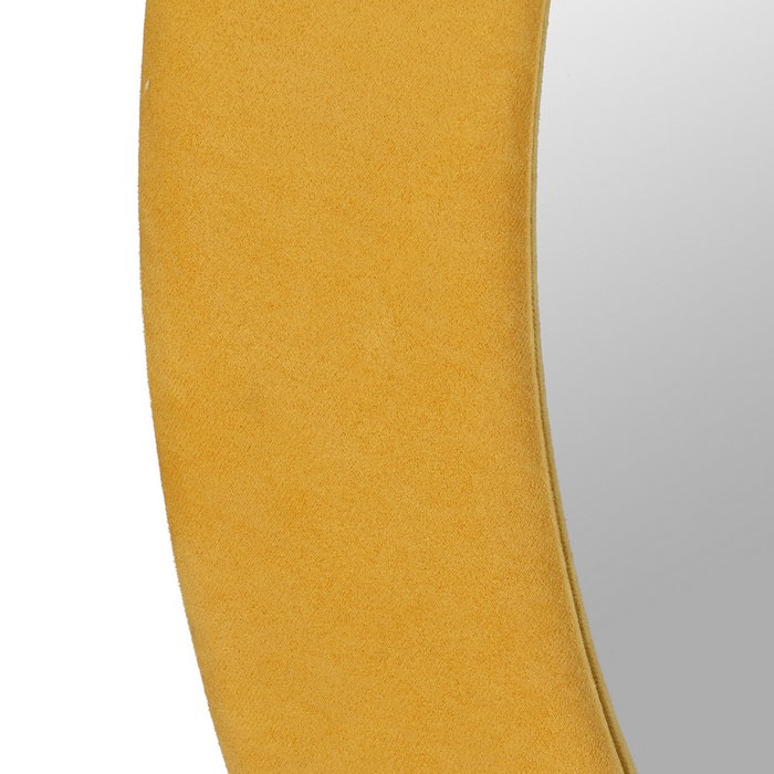Espejo Redondo Mostaza Mdf-Tejido 100 X 4 X 100 cm Espejo Redondo Mostaza Mdf-Tejido 100 X 4 X 100 cm