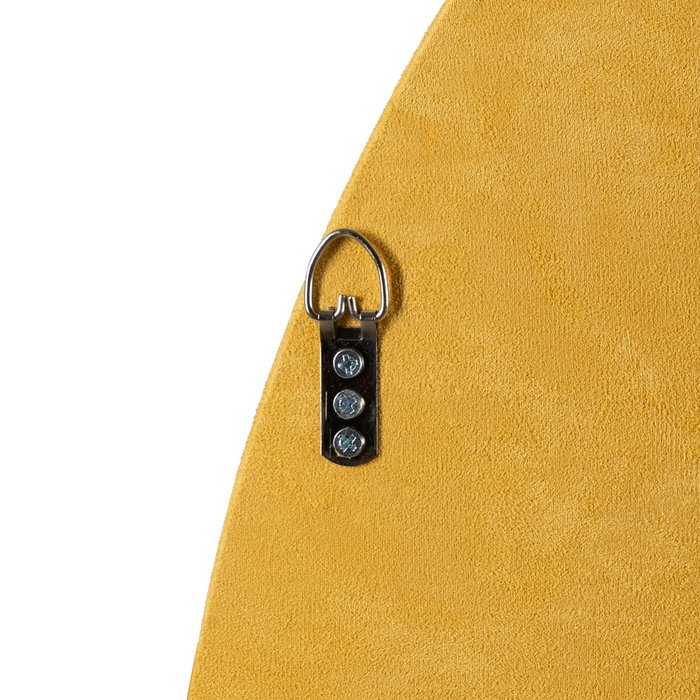 Espejo Redondo Mostaza Mdf-Tejido 100 X 4 X 100 cm Espejo Redondo Mostaza Mdf-Tejido 100 X 4 X 100 cm