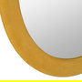 Espejo Redondo Mostaza Mdf-Tejido 100 X 4 X 100 cm