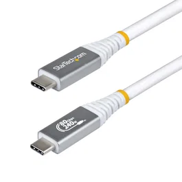 StarTech.com Cable USB4 50cm - USB-C Certificado USB-IF 80Gbps PD 240W 8K120/4K240 DP 2.1 DP80 Recubrimiento TPE