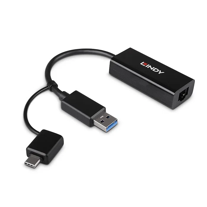 Lindy 43412 Adaptador y Tarjeta de Red Ethernet 5000 Mbit/s Negro