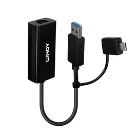 Lindy 43412 Adaptador y Tarjeta de Red Ethernet 5000 Mbit/s Negro