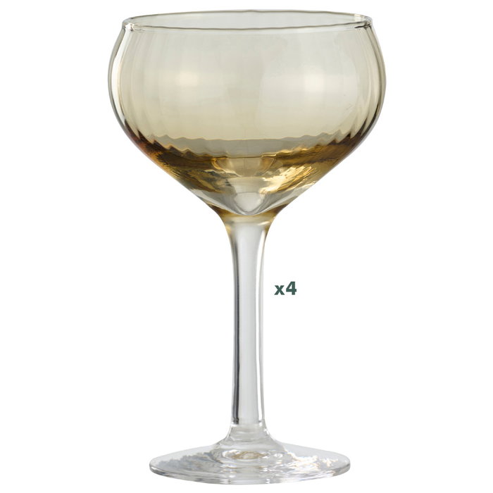 Day Juego de 4 Copas Cocktail 250 ml con Diseño Rayado Elegante