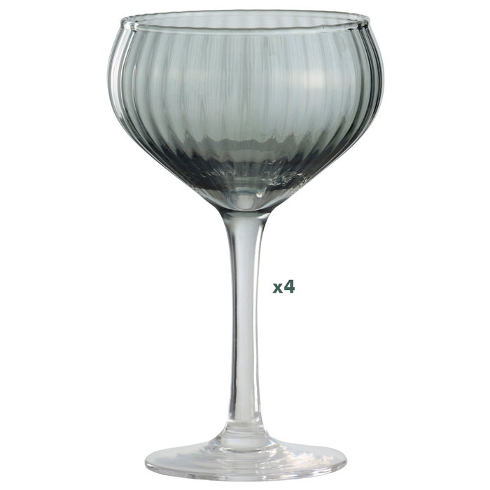 Day Juego de 4 Copas Cocktail 250 ml con Diseño Rayado Elegante