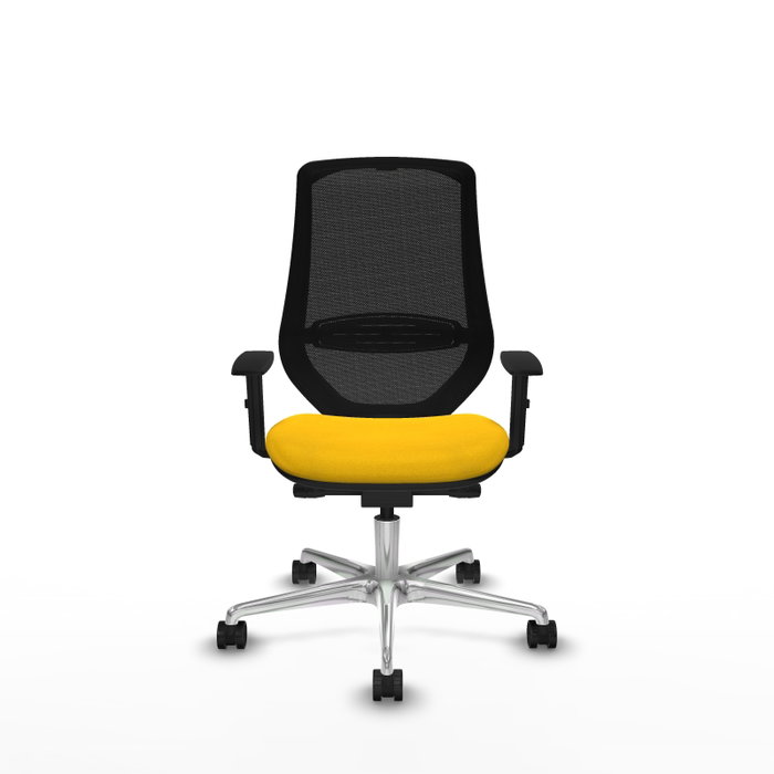 PIQUERAS Y CRESPO Silla de oficina Mardos con mecanismo Sincro/Traslack Amarillo y Negro