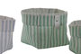 DKD Home Decor Set de 3 Cestas de Algodón y Poliéster RAYAS NEW