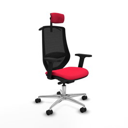 PIQUERAS Y CRESPO Silla de oficina Mardos con Mecanismo Sincro/Traslack Rojo/Negro