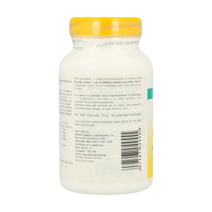 Natures Plus Nutri-Zyme 90 Comprimidos Masticables Menta
