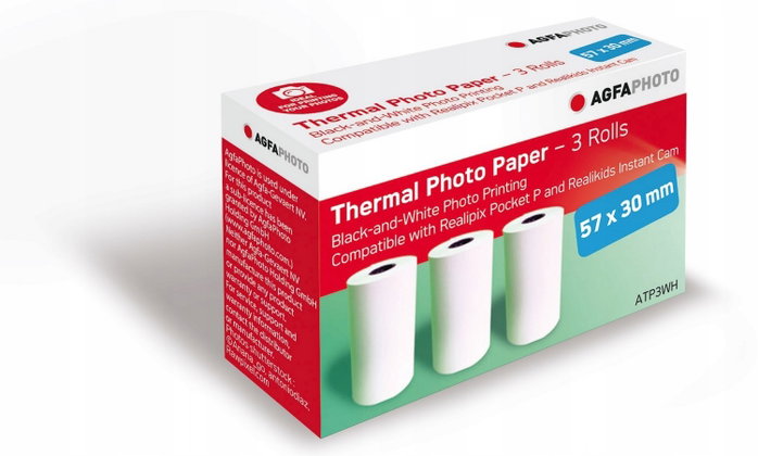 Agfaphoto ATP3WH Película para Instantáneas 3 Piezas 57 x 30 mm Agfaphoto ATP3WH Película para Instantáneas 3 Piezas 57 x 30 mm