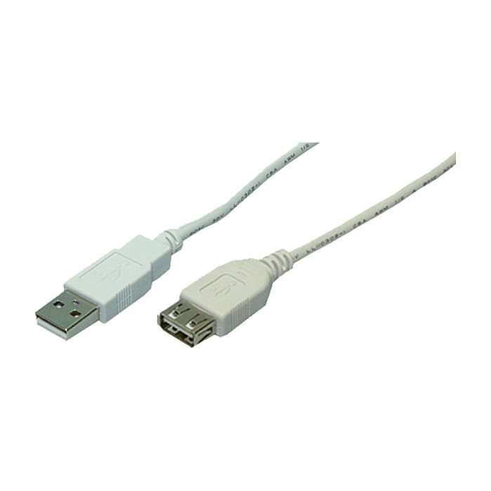 LogiLink Cable USB A a USB A Macho/Hembra 2m Gris