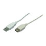 LogiLink Cable USB A a USB A Macho/Hembra 2m Gris