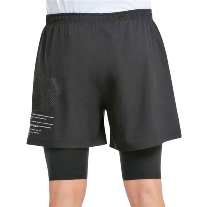 Pantalones Cortos Deportivos para Hombre Bullpadel Meta Negro Pádel 45