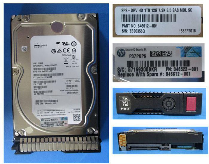 Hewlett Packard Enterprise 1TB 3.5" 12G SAS 7.2K rpm LFF SC Disco Duro
