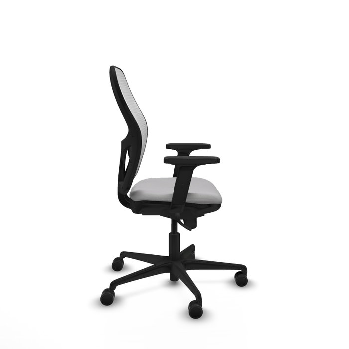 PIQUERAS Y CRESPO Silla de oficina Jorquera con mecanismo sincro, tela gris claro y malla blanca PIQUERAS Y CRESPO Silla de oficina Jorquera con mecanismo sincro, tela gris claro y malla blanca