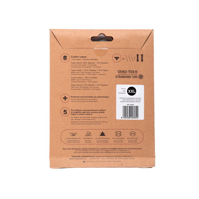 Inca Braguita Menstrual Absorción Súper Nude XXL 1 Unidad