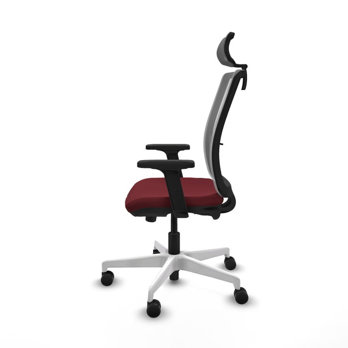 PIQUERAS Y CRESPO Silla de oficina Haches Granate y Gris