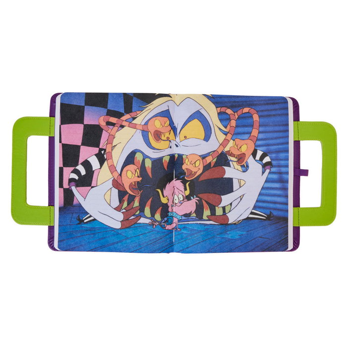 LOUNGEFLY Cuaderno Beetlejuice Piel Vegana 16,875x21,25cm, 150 Hojas Rayadas con Ilustraciones