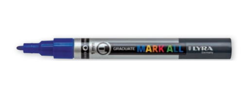 LYRA Graduate Mark All - Punta Cónica 1,0 mm, Estuche de 12 Colores Variados