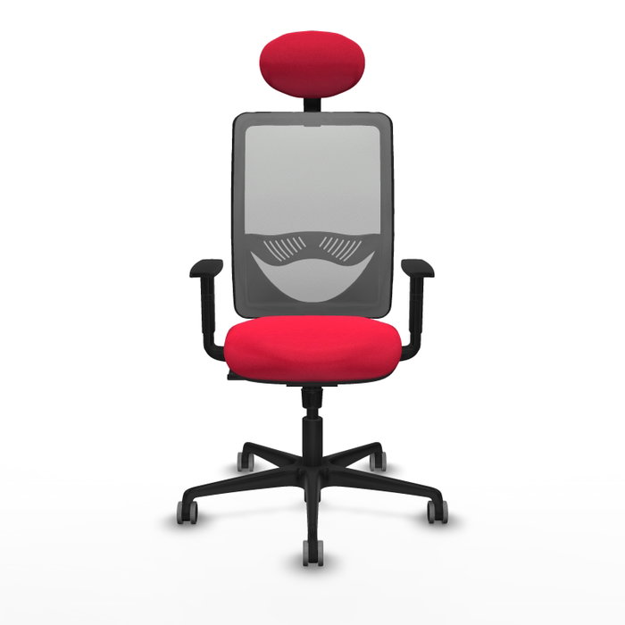 PIQUERAS Y CRESPO Silla de oficina Zulema con mecanismo Sincro, Rojo y Gris PIQUERAS Y CRESPO Silla de oficina Zulema con mecanismo Sincro, Rojo y Gris