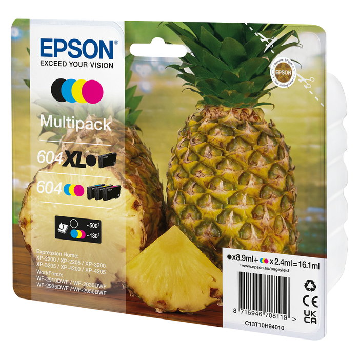 Epson Multipack de Tinta 604XL Negro y CMY Std