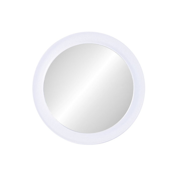 DKD Home Decor Espejo de MDF y Cristal 80x80 cm Blanco Rugoso