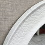 DKD Home Decor Espejo de MDF y Cristal 80x80 cm Blanco Rugoso