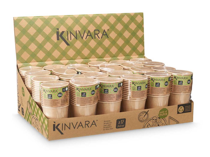 Kinvara Set 12 Vasos Kraft 240 ml 7.5x7.5x8.9 cm (Set de 48) Kinvara Set 12 Vasos Kraft 240 ml 7.5x7.5x8.9 cm (Set de 48)