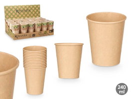 Kinvara Set de 12 Vasos Kraft 240 ml Natural