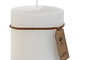 DKD Home Decor Vela de Cera de Parafina Rayada Algodón