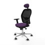PIQUERAS Y CRESPO Silla de oficina Jorquera con mecanismo Sincro, Morado/Negro