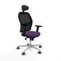 PIQUERAS Y CRESPO Silla de oficina Jorquera con mecanismo Sincro, Morado/Negro