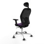 PIQUERAS Y CRESPO Silla de oficina Jorquera con mecanismo Sincro, Morado/Negro