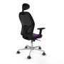 PIQUERAS Y CRESPO Silla de oficina Jorquera con mecanismo Sincro, Morado/Negro