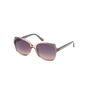 Guess Gafas GU00100 20B Gafas de Sol Mujer Cuadradas Montura Gris Lentes Gris Humo 55 mm