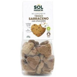 SOLNATURAL Corazones de Trigo Sarraceno Choco con Sirope de Maíz