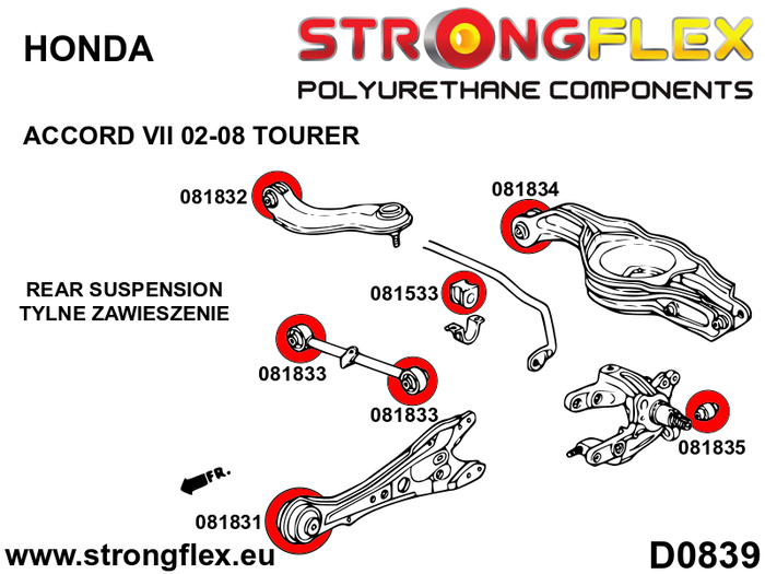 StrongFlex STF081834A Silentblock Brazo Transversal Trasero Sport
