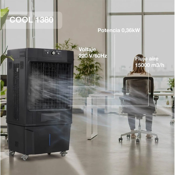 Garland Cool 1380 Enfriador de aire evaporativo 360 W 15000 m³/h 80 L 69 x 46 x 138 cm