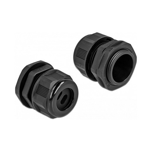 DeLOCK Prensaestopas PG21 para dos cables planos, negro DeLOCK Prensaestopas PG21 para dos cables planos, negro