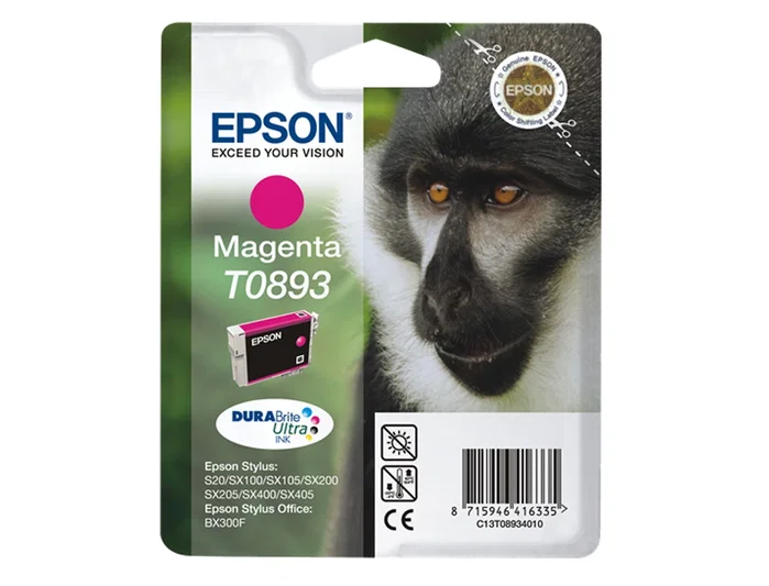 Epson Cartucho de Tinta Magenta T0893 DURABrite Ultra