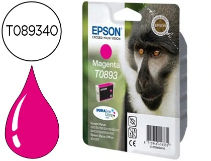 Epson Cartucho de Tinta Magenta T0893 DURABrite Ultra