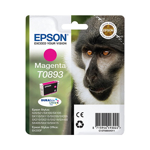 Epson Cartucho de Tinta Magenta T0893 DURABrite Ultra