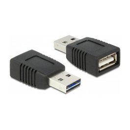 DeLOCK Adaptador EASY-USB USB 2.0-A Macho a Hembra Negro
