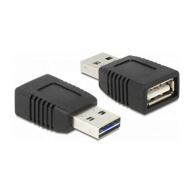 DeLOCK EASY-USB Adaptador USB 2.0-A Macho a USB 2.0-A Hembra para Carga