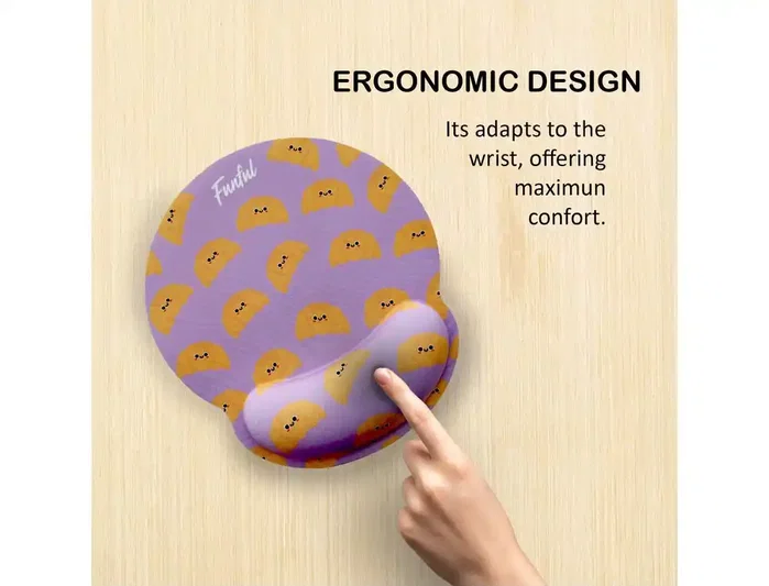 Wondee Alfombrilla de ratón Funful de gel ergonómica croissant 250x230 mm