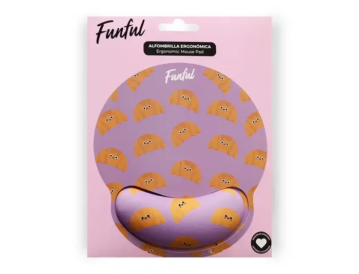 Wondee Alfombrilla de ratón Funful de gel ergonómica croissant 250x230 mm