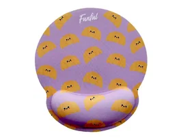 Wondee Alfombrilla de ratón Funful de gel ergonómica croissant 250x230 mm