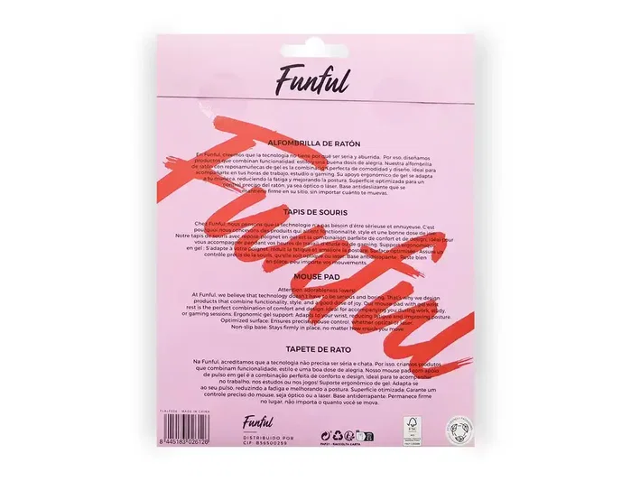 Wondee Alfombrilla de ratón Funful de gel ergonómica croissant 250x230 mm