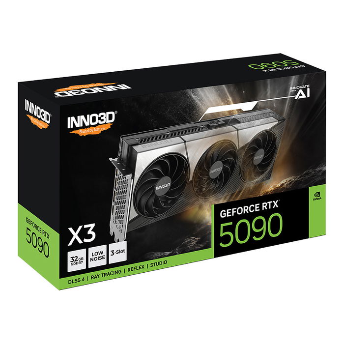 Inno3D Tarjeta Gráfica GeForce RTX 5090 X3 32GB GDDR7 3 Ventiladores